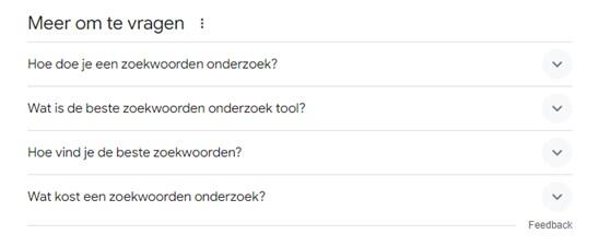 Google meer om te vragen - zoekwoorden onderzoek